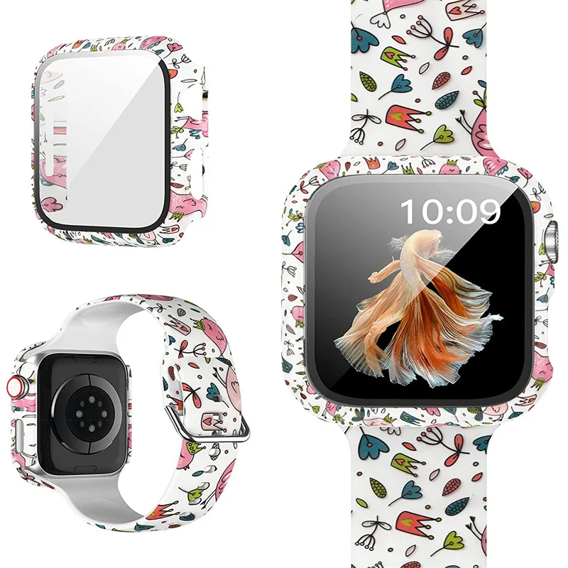 Case+Bands for Apple Watch Band 44mm 40mm 42mm 38mm with Screen Protector Cover Glass+Silicone Strap for iwatch Series 6 5 4 3
Case+Bands for Apple Watch Band 44mm 40mm 42mm 38mm with Screen Protector Cover Glass+Silicone Strap for iwatch Series 6 5 4 3