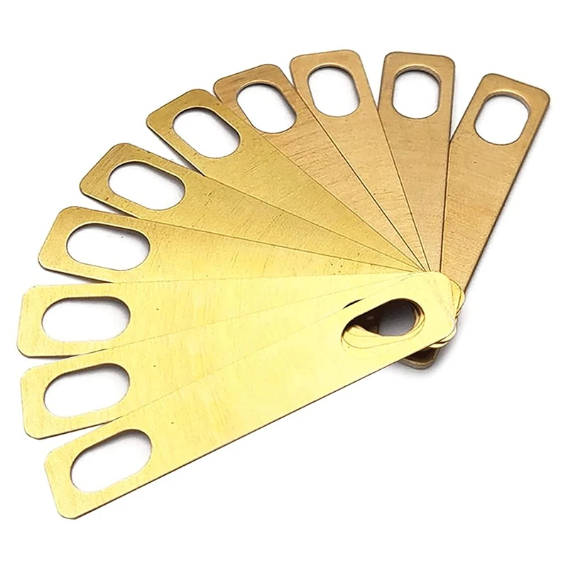 10PCS Guitar Neck Shims 0.2Mm,0.5Mm And 1Mm Thickness Brass Shims For Guitar And Bass Bolt-On Neck Repair
10PCS Guitar Neck Shims 0.2Mm,0.5Mm And 1Mm Thickness Brass Shims For Guitar And Bass Bolt-On Neck Repair