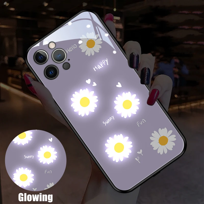 Couples Daisy Flower LED Light Glowing Luminous Tempered Glass Back Phone Case for Xiaomi 11 12 13 Redmi K40 K50 Pro Lite Ultra 
Couples Daisy Flower LED Light Glowing Luminous Tempered Glass Back Phone Case for Xiaomi 11 12 13 Redmi K40 K50 Pro Lite Ultra