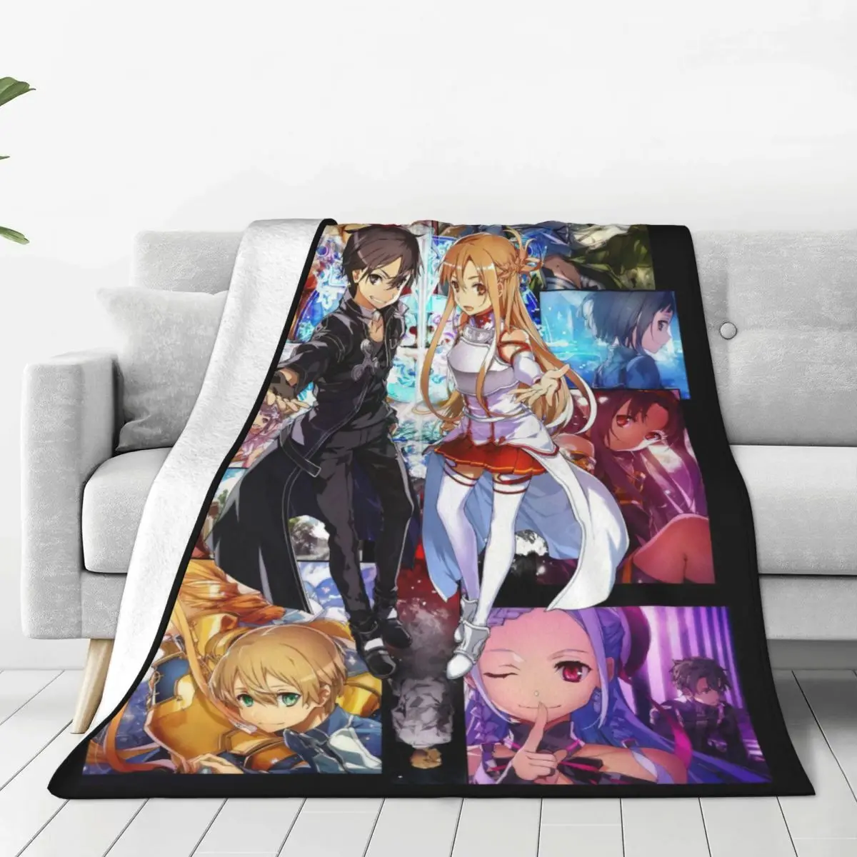 Kazuto Asuna Shino Blankets Sword Art Online Anime Flannel Vintage Warm Throw Blanket for Coverlet Spring/Autumn
Kazuto Asuna Shino Blankets Sword Art Online Anime Flannel Vintage Warm Throw Blanket for Coverlet Spring/Autumn