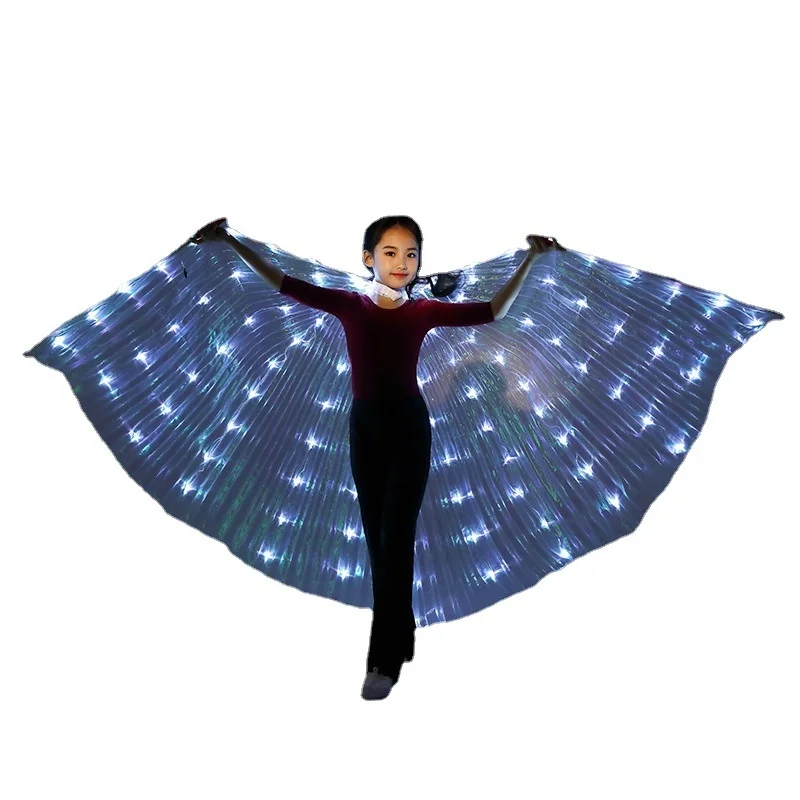 

Крылья для танца живота, искусственные крылья для танца живота, реквизит для танца живота, 360 градусов, блестящие крылья для девушек, танцевальные крылья с палочками