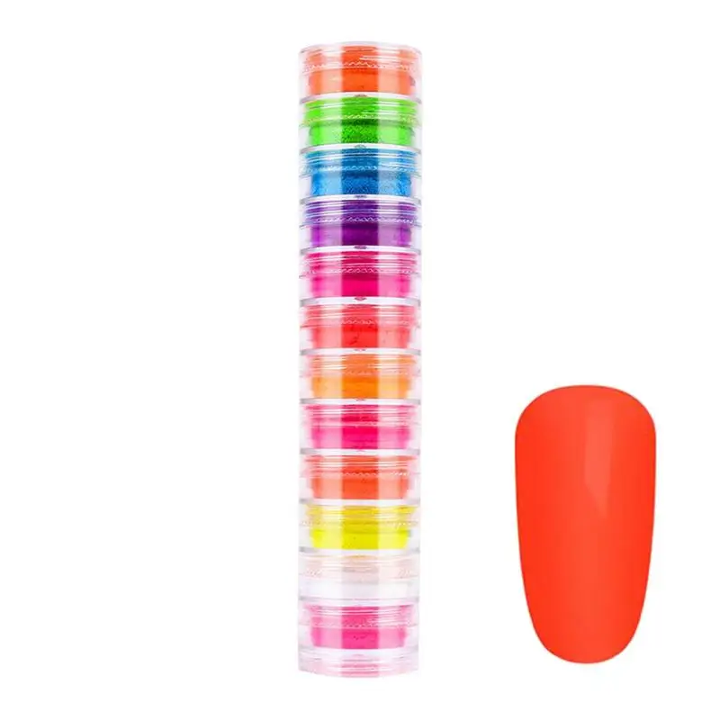 Флуоресцентная пудра для ногтей, 12 цветов
Флуоресцентная пудра для ногтей, 12 цветов