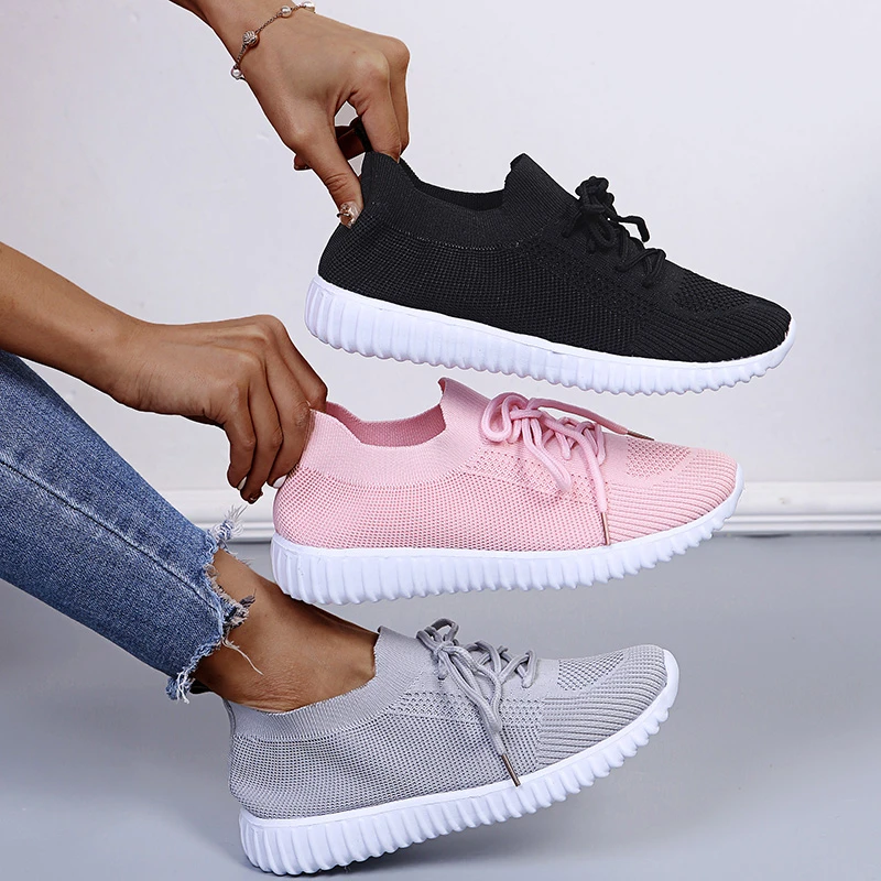 Women's Sneakers Light Breathable 2022 Lace Up Flat Shoes Ladies Mesh Vulcanized Shoes Casual Comfort Female Footwear Plus Size
Women's Sneakers Light Breathable 2022 Lace Up Flat Shoes Ladies Mesh Vulcanized Shoes Casual Comfort Female Footwear Plus Size