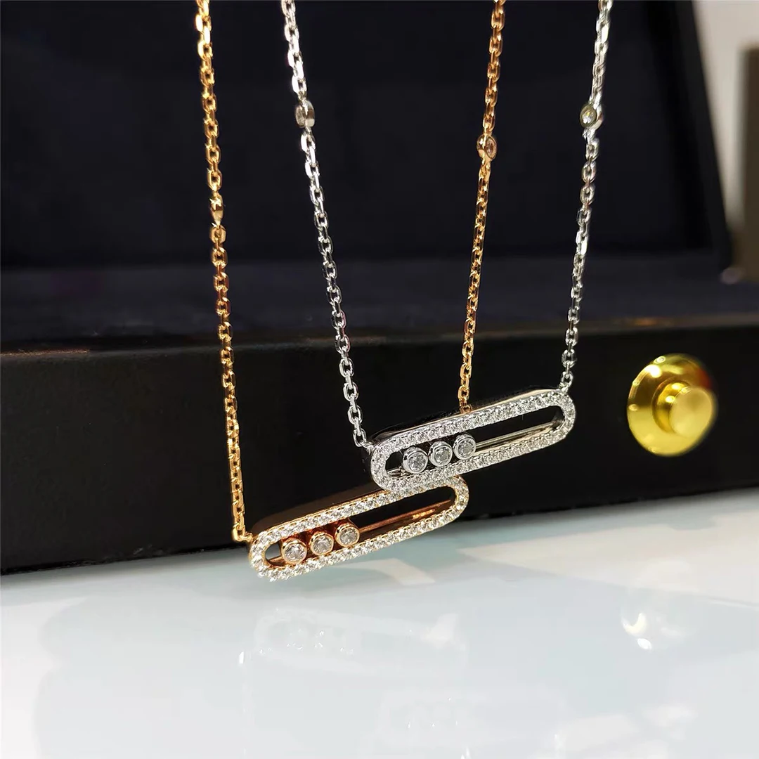 Classic French Luxury Jewelry 925 Sterling Silver Move Series Mobile Diamond Necklace For Women Fashion Wedding Engagement Gift
Classic French Luxury Jewelry 925 Sterling Silver Move Series Mobile Diamond Necklace For Women Fashion Wedding Engagement Gift