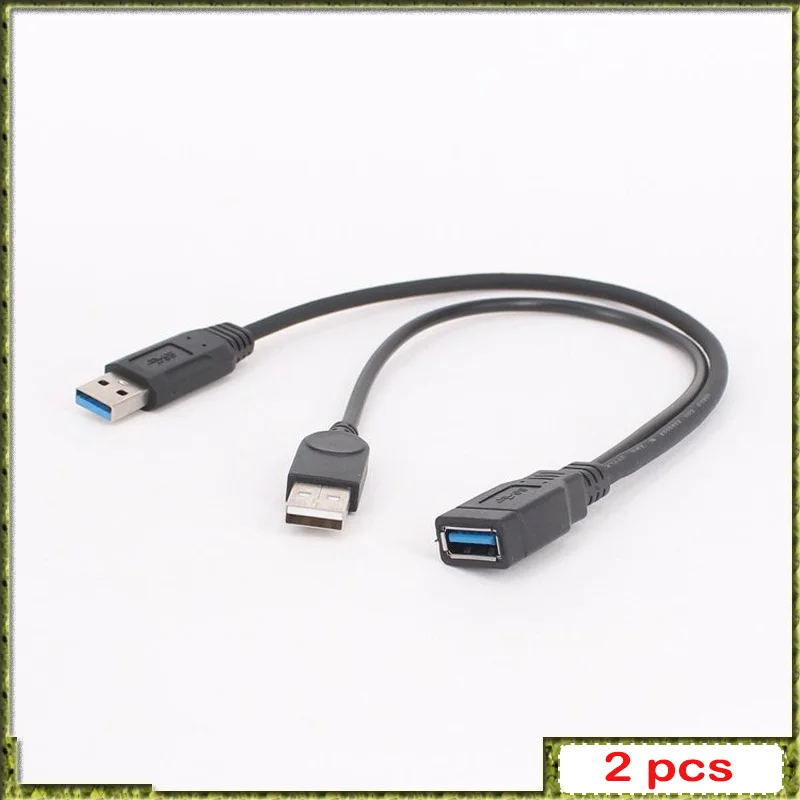 2pcs Black USB 3.0 Female To Dual USB Male with Extra Power Data Y Extension Cable for 2.5 Inch Mobile Hard Disk Harddisk Cable
2pcs Black USB 3.0 Female To Dual USB Male with Extra Power Data Y Extension Cable for 2.5 Inch Mobile Hard Disk Harddisk Cable