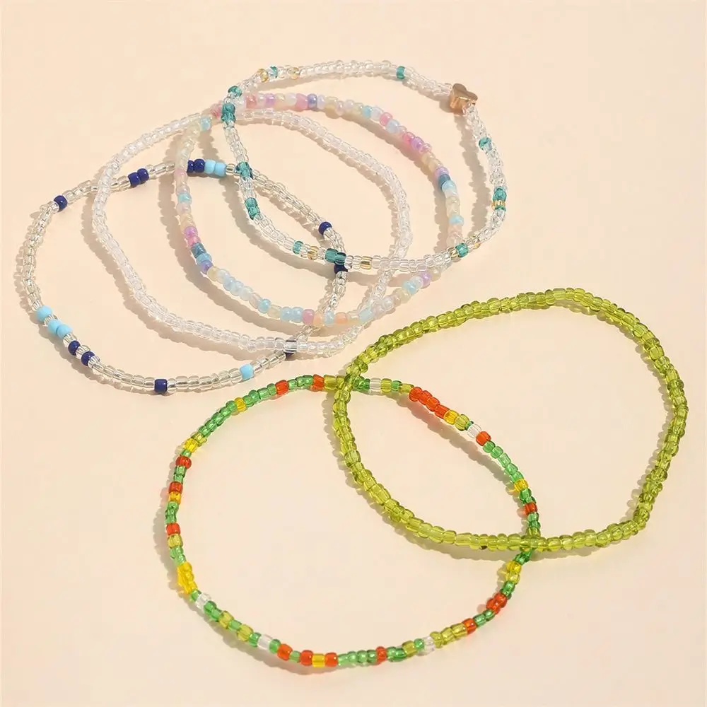 

Colorful Bohemia Colorful Beads Anklet Exoticism Foot Jewelry Adjustable Handmade Multi-layer Summer