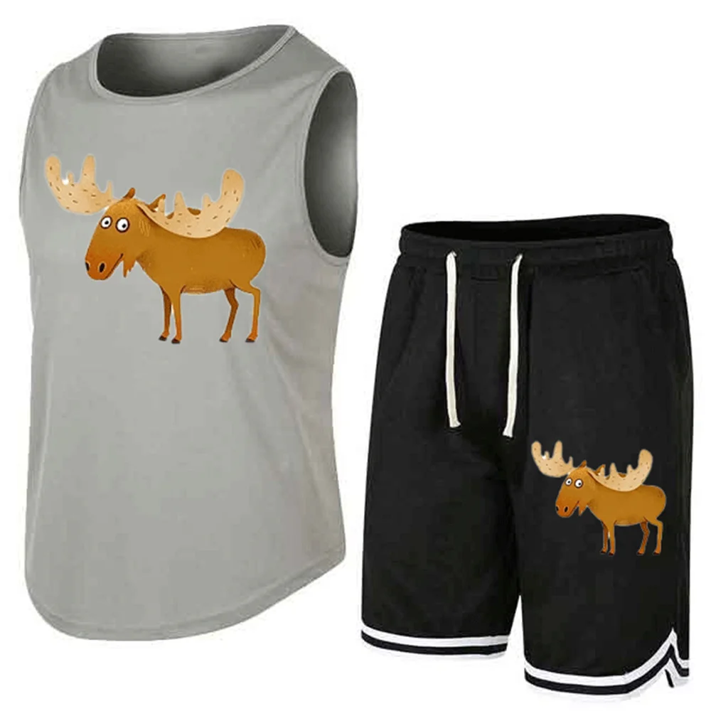 Новинка лета 2023, мужской модный Повседневный Спортивный костюм, футболка без рукавов с круглым вырезом + повседневные спортивные шорты со шнуровкой
Новинка лета 2023, мужской модный Повседневный Спортивный костюм, футболка без рукавов с круглым вырезом + повседневные спортивные шорты со шнуровкой