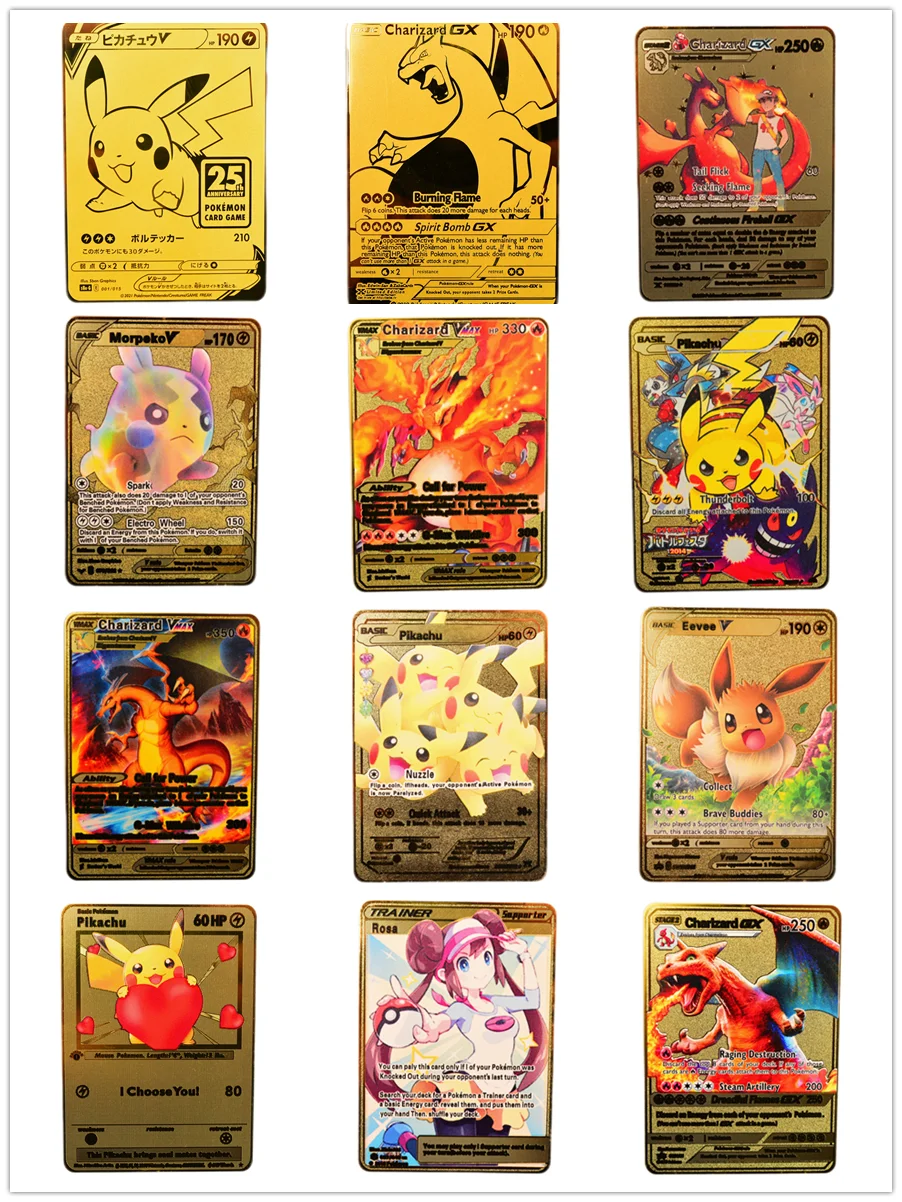 Все металлические карты Pokemon, 68 шт./1 Набор, рекламная подарочная упаковка, Пикачу; Чаризард, EX, GX, V, VMAX, подарок на день рождения, коллекция
Все металлические карты Pokemon, 68 шт./1 Набор, рекламная подарочная упаковка, Пикачу; Чаризард, EX, GX, V, VMAX, подарок на день рождения, коллекция