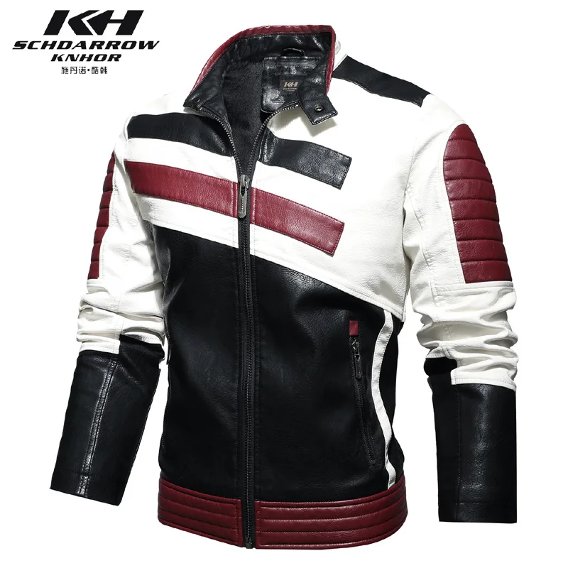 2022 Boys' PU Leather Fleece-Lined Motorcycle Leather Jacket Fashion Colorblock Casual Stand Collar Leather Jacket
2022 Boys' PU Leather Fleece-Lined Motorcycle Leather Jacket Fashion Colorblock Casual Stand Collar Leather Jacket