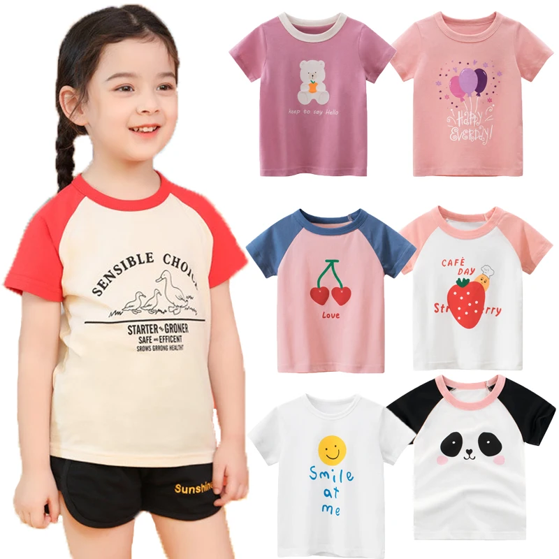 Girls T-shirt Children Summer Fashion Children Boys Short Sleeves Tees Baby Kids Cotton Tops Clothes Print Cartoon Toddler 2-8Y
Girls T-shirt Children Summer Fashion Children Boys Short Sleeves Tees Baby Kids Cotton Tops Clothes Print Cartoon Toddler 2-8Y