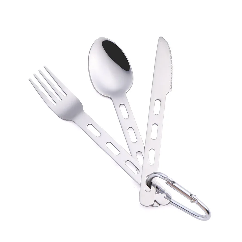 403#Stainless Steel Portable Western Tableware Set Camping Outdoor Lightweight Hollowed-out Steak Knife Fork Spoon Dinner Tools
403#Stainless Steel Portable Western Tableware Set Camping Outdoor Lightweight Hollowed-out Steak Knife Fork Spoon Dinner Tools
