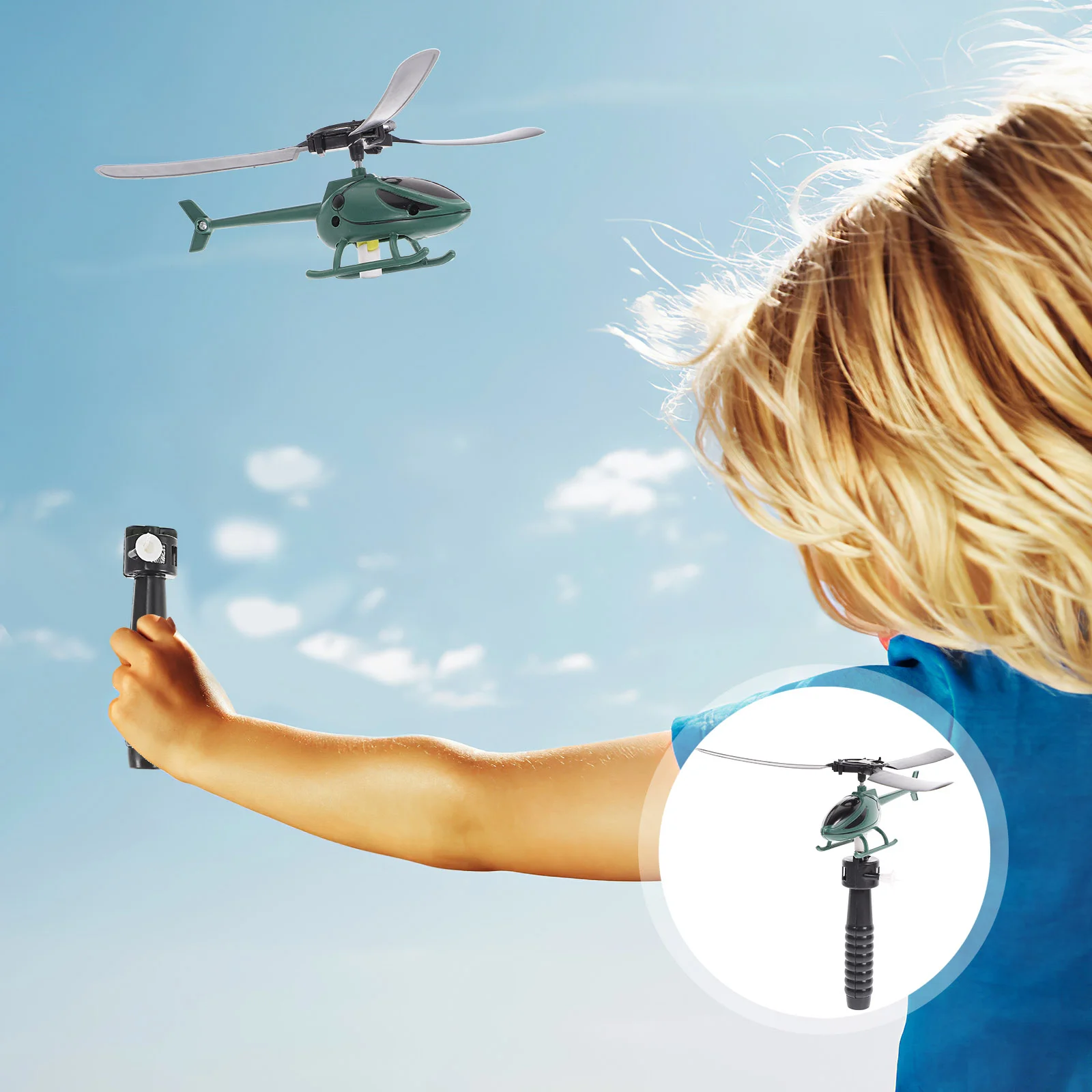 

String Helicopter Funny Zoom Copter Flight Plane Gift for Kids Toddler Children