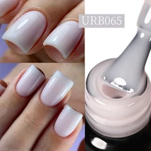 UR SUGAR 7ml Rubber Base Gel Milky Jelly White Pink Transparent Color Gel Nail Polish Nail Camouflage Soak Off UV LED Manicure