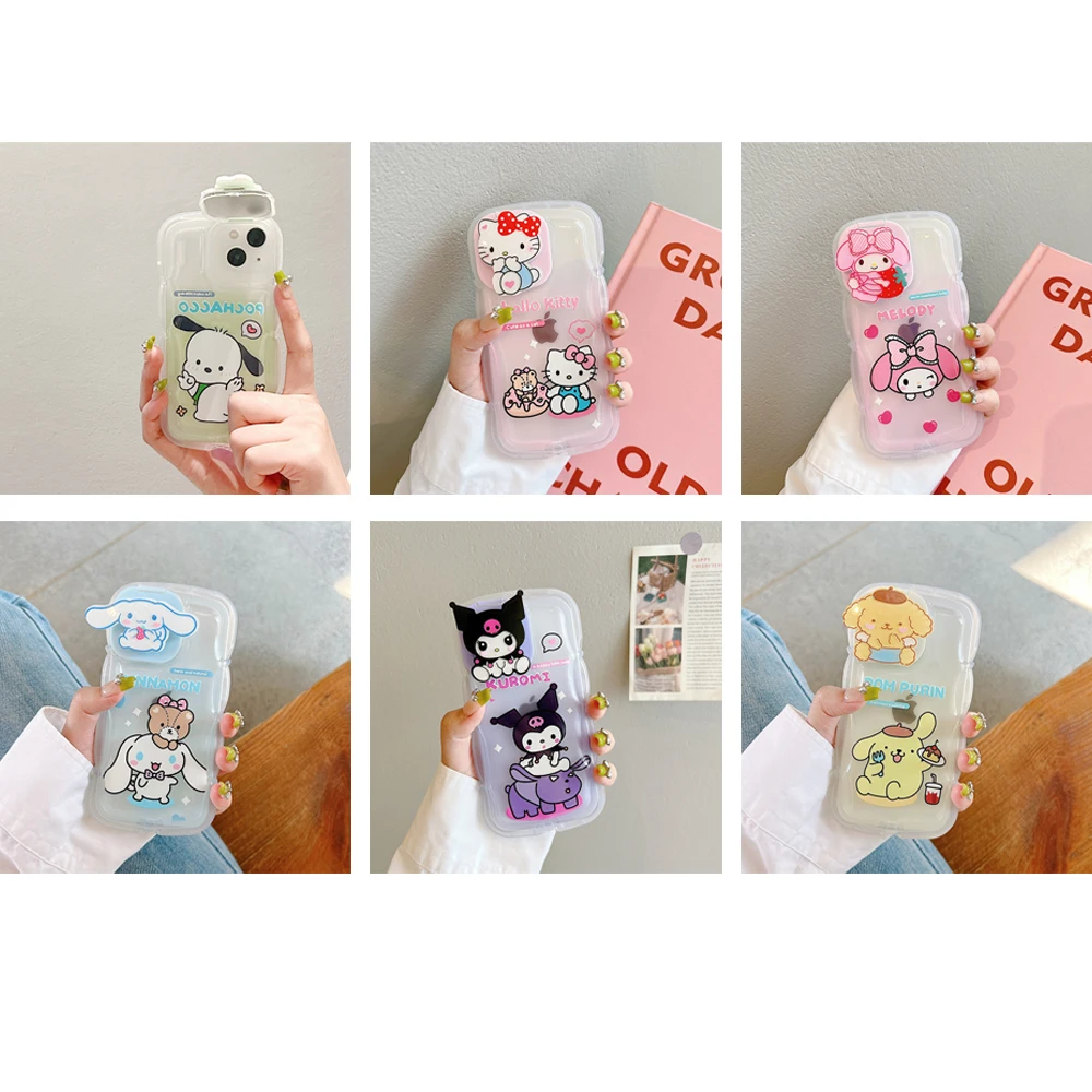 Cute Sanrio Kuromi My Melody Hello Kitty Anime Mobile Phone Shell with Makeup Mirror for IPhone 13 12 11 Pro Max
Cute Sanrio Kuromi My Melody Hello Kitty Anime Mobile Phone Shell with Makeup Mirror for IPhone 13 12 11 Pro Max