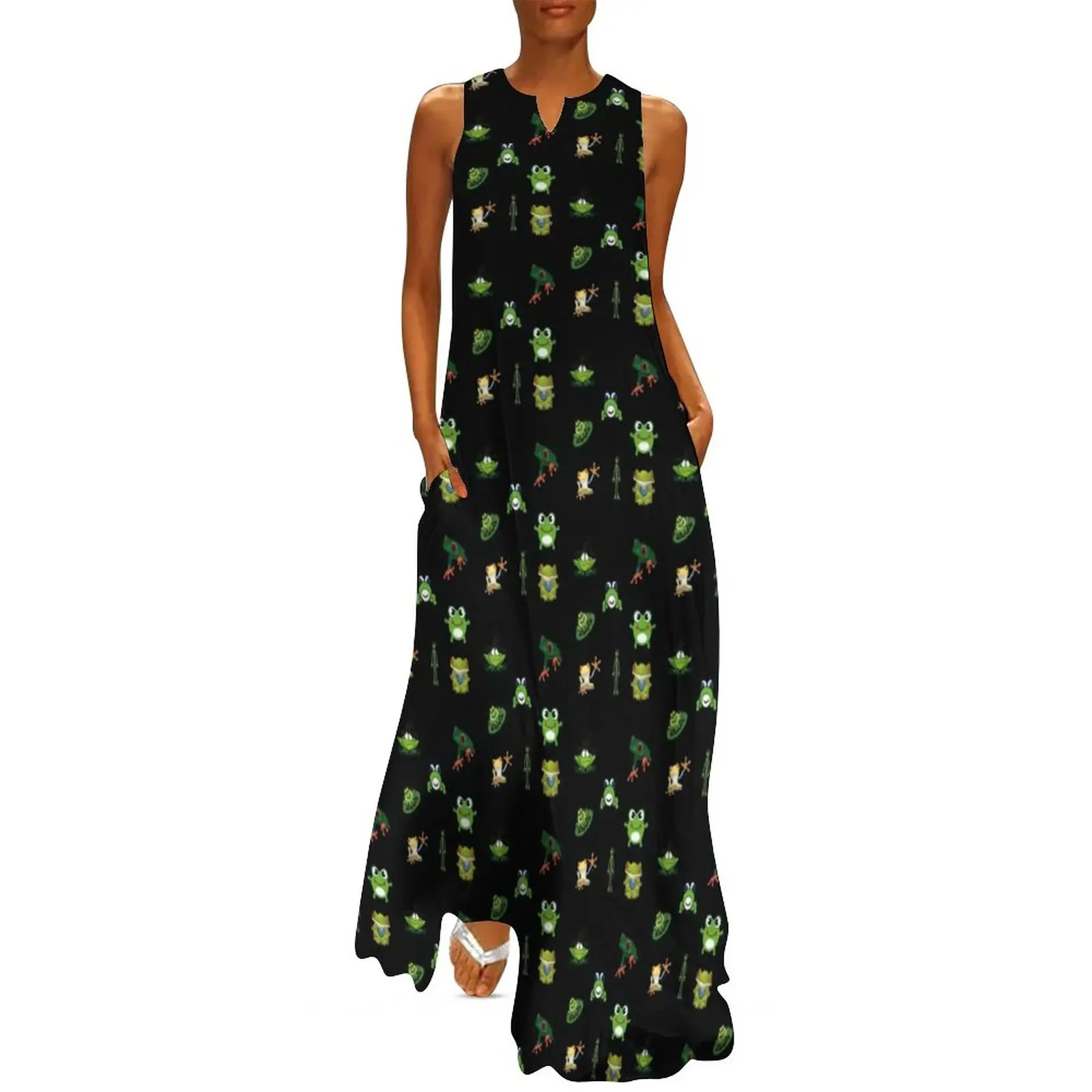 Funny Frog Dress Summer Cute Cartoon Forgs Lovers Street Style Bohemia Long Dresses Female Party Maxi Dress Gift
Funny Frog Dress Summer Cute Cartoon Forgs Lovers Street Style Bohemia Long Dresses Female Party Maxi Dress Gift