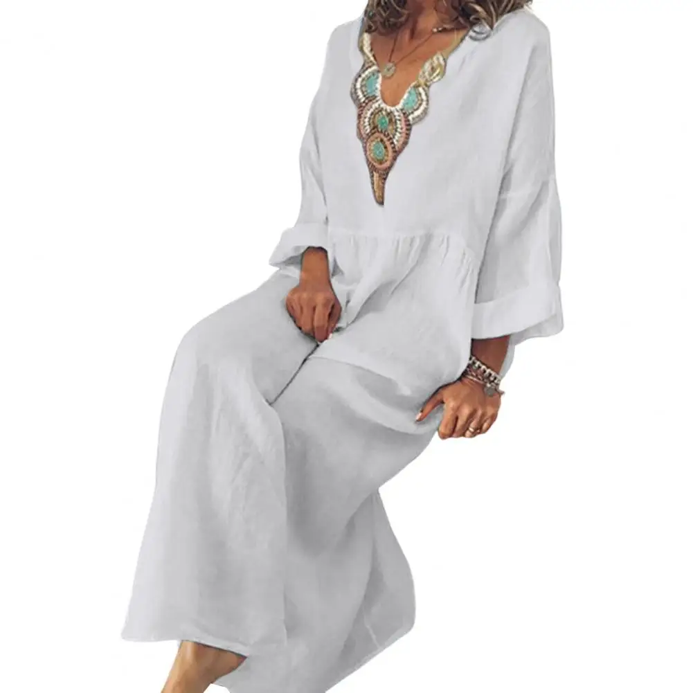 Retro Dress Large Hem Moisture Wicking Breathable Spring Autumn Loose Beach Long Sundress Women Dress Streetwear
Retro Dress Large Hem Moisture Wicking Breathable Spring Autumn Loose Beach Long Sundress Women Dress Streetwear