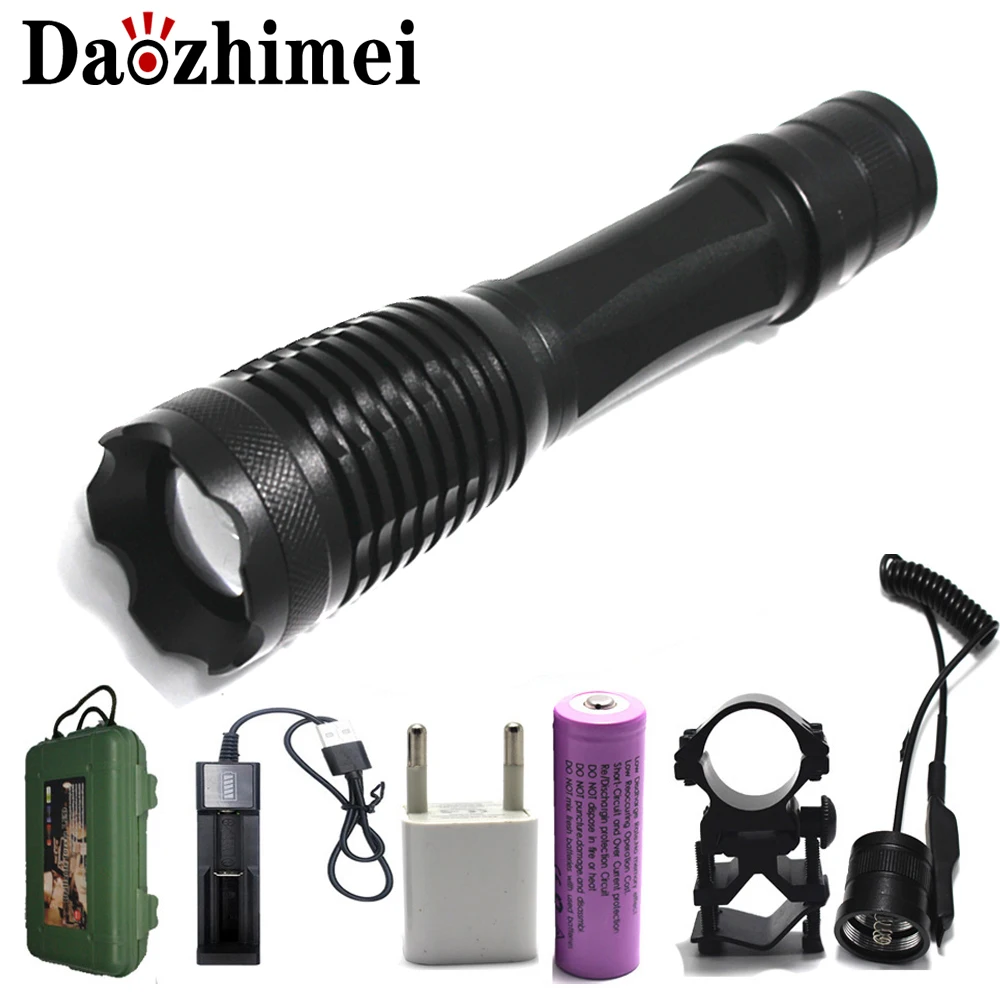 LED Flashlight 5000 lumen XM-T6 led tactical flashlight Aluminum Torches Zoomable Adjustable torch+USB Charger use18650 battery
LED Flashlight 5000 lumen XM-T6 led tactical flashlight Aluminum Torches Zoomable Adjustable torch+USB Charger use18650 battery