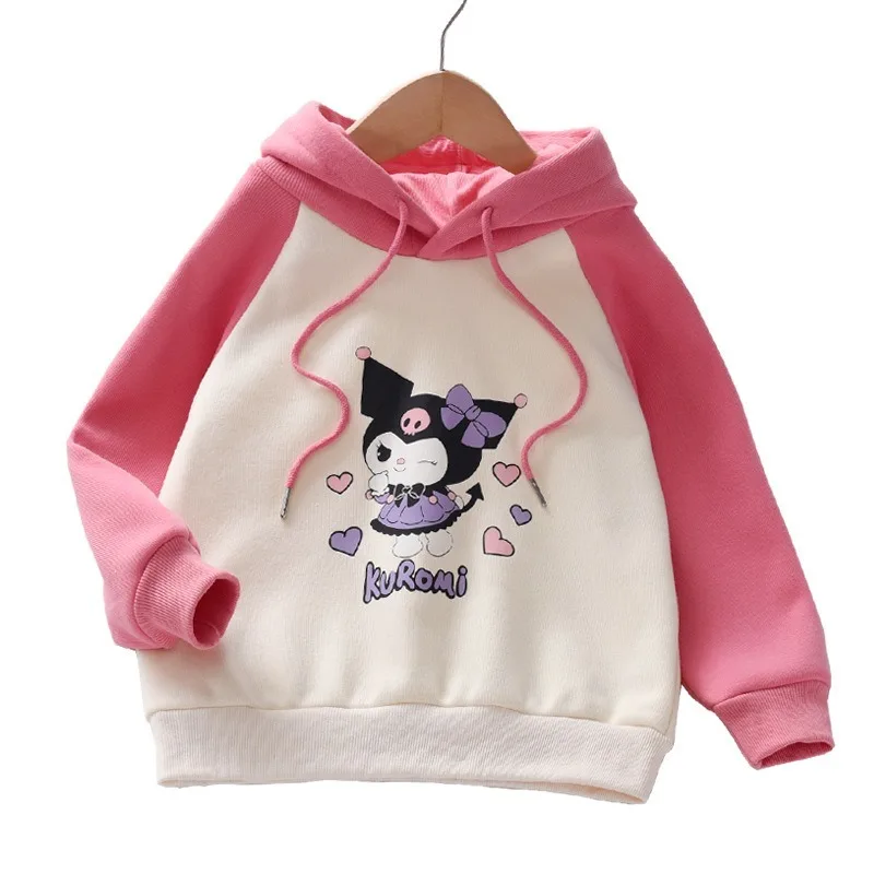 New Sanrio Kuromi Girls Sweatshirt Autumn and Winter Cute Cartoon Children's Fleece Hooded Sweatshirt Popularity Casual Tops
New Sanrio Kuromi Girls Sweatshirt Autumn and Winter Cute Cartoon Children's Fleece Hooded Sweatshirt Popularity Casual Tops