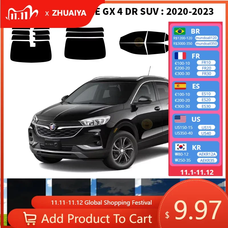 Нанокерамическая Автомобильная УФ-пленка Precut для окна, автомобильная пленка для окна для BUICK ENCORE GX 4 DR SUV 2020-2023
Нанокерамическая Автомобильная УФ-пленка Precut для окна, автомобильная пленка для окна для BUICK ENCORE GX 4 DR SUV 2020-2023
