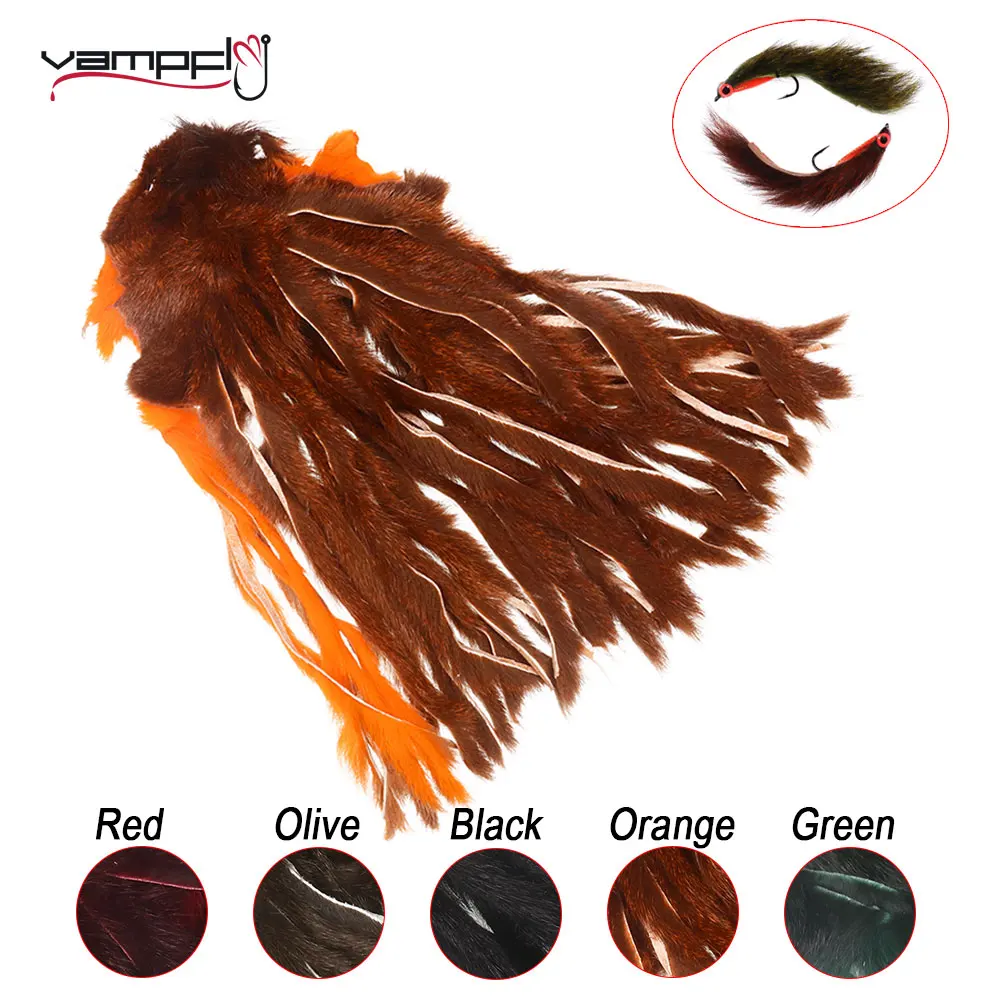 

Vampfly 2mm-3mm Pre-cut Micro Squirrel Fur Zonker Strips For Nymph Matukas Streamer Zonker Fly Tying Material Trout Fish Lures
