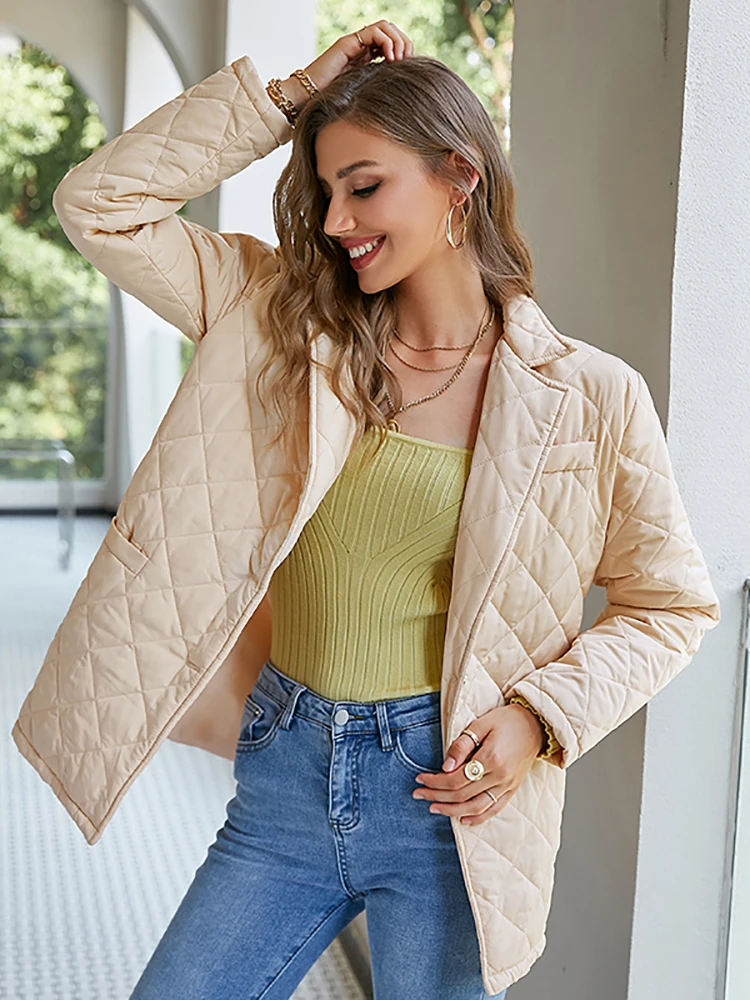 Simplee Causal plaid loose pocket women parka winter Office lady lapel warm top coat solid Elegant long sleeve puffer jackets
Simplee Causal plaid loose pocket women parka winter Office lady lapel warm top coat solid Elegant long sleeve puffer jackets