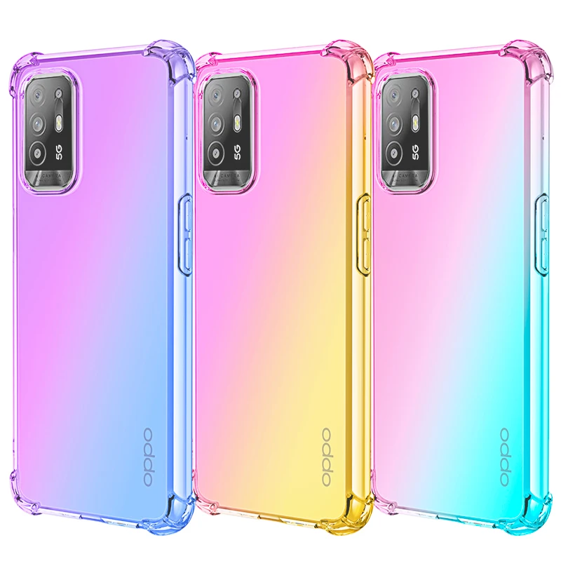 For OPPO A95 A94 Reno5 Z F19 Pro+5G Phone Case,Hybrid TPU Gradient Built-in 4 Reinforced Shock-Absorbing Corners Bumper Cover 
For OPPO A95 A94 Reno5 Z F19 Pro+5G Phone Case,Hybrid TPU Gradient Built-in 4 Reinforced Shock-Absorbing Corners Bumper Cover