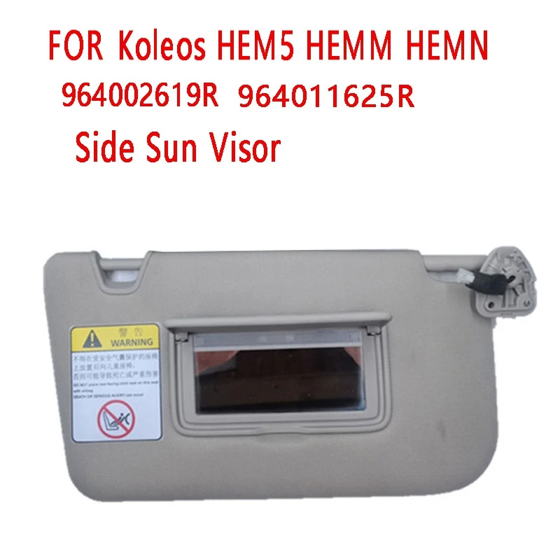 Солнцезащитный козырек правой стороны водителя для Reno Koleos HEM5 HEMM HEMN 964002619R
Солнцезащитный козырек правой стороны водителя для Reno Koleos HEM5 HEMM HEMN 964002619R