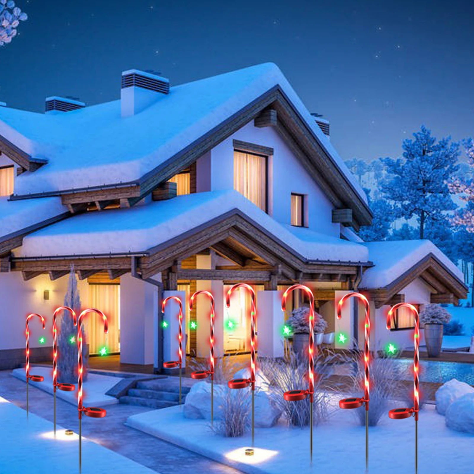 4pcs Solar Christmas Lamp Candy Cane Lights Waterproof Xmas Lawn Stakes Lamps Decoration Lights Home Festival Decor Supplies
4pcs Solar Christmas Lamp Candy Cane Lights Waterproof Xmas Lawn Stakes Lamps Decoration Lights Home Festival Decor Supplies