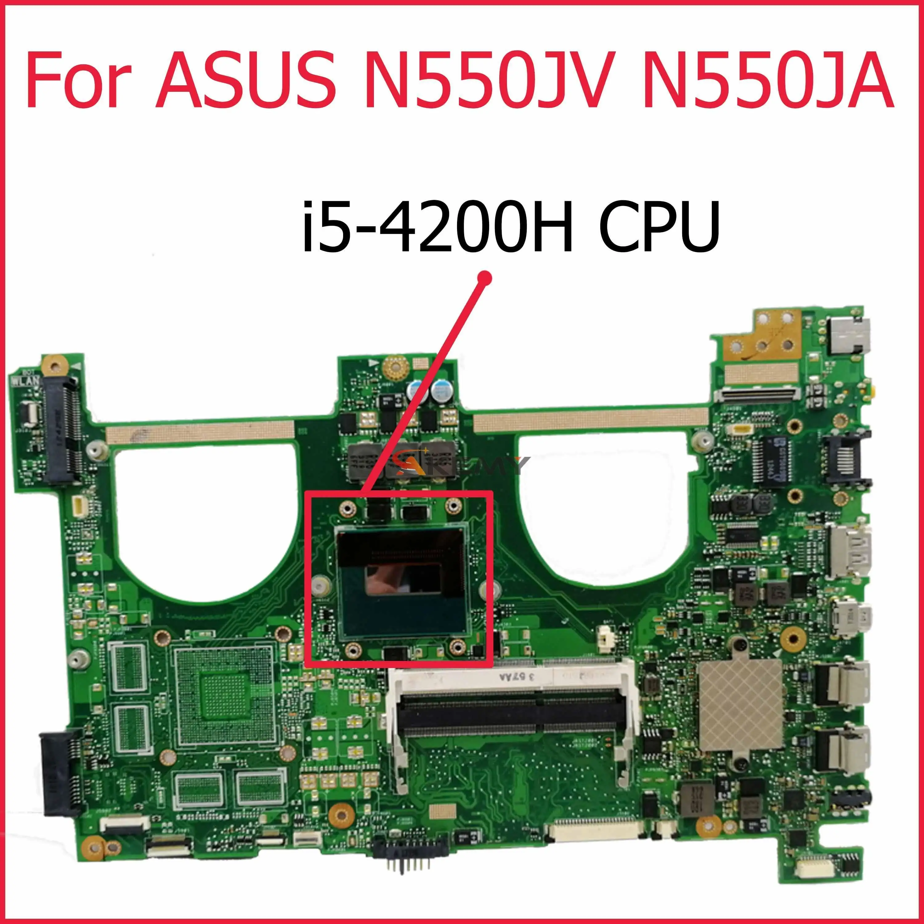 Материнская плата N550JA i5-4200H HM86 для Asus N550JK N550JV материнская плата для ноутбука N550JA материнская плата N550JX тест материнской платы 100% ОК
Материнская плата N550JA i5-4200H HM86 для Asus N550JK N550JV материнская плата для ноутбука N550JA материнская плата N550JX тест материнской платы 100% ОК