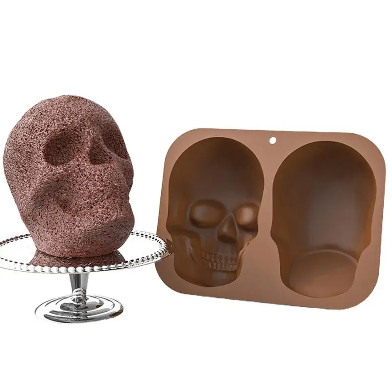 Silicone Skull Cake Mold 3D Skeleton Head Molds For Cake Halloween Theme DIY Mold For Sugar Craft Ice Cream Cupcake Topper
Silicone Skull Cake Mold 3D Skeleton Head Molds For Cake Halloween Theme DIY Mold For Sugar Craft Ice Cream Cupcake Topper
