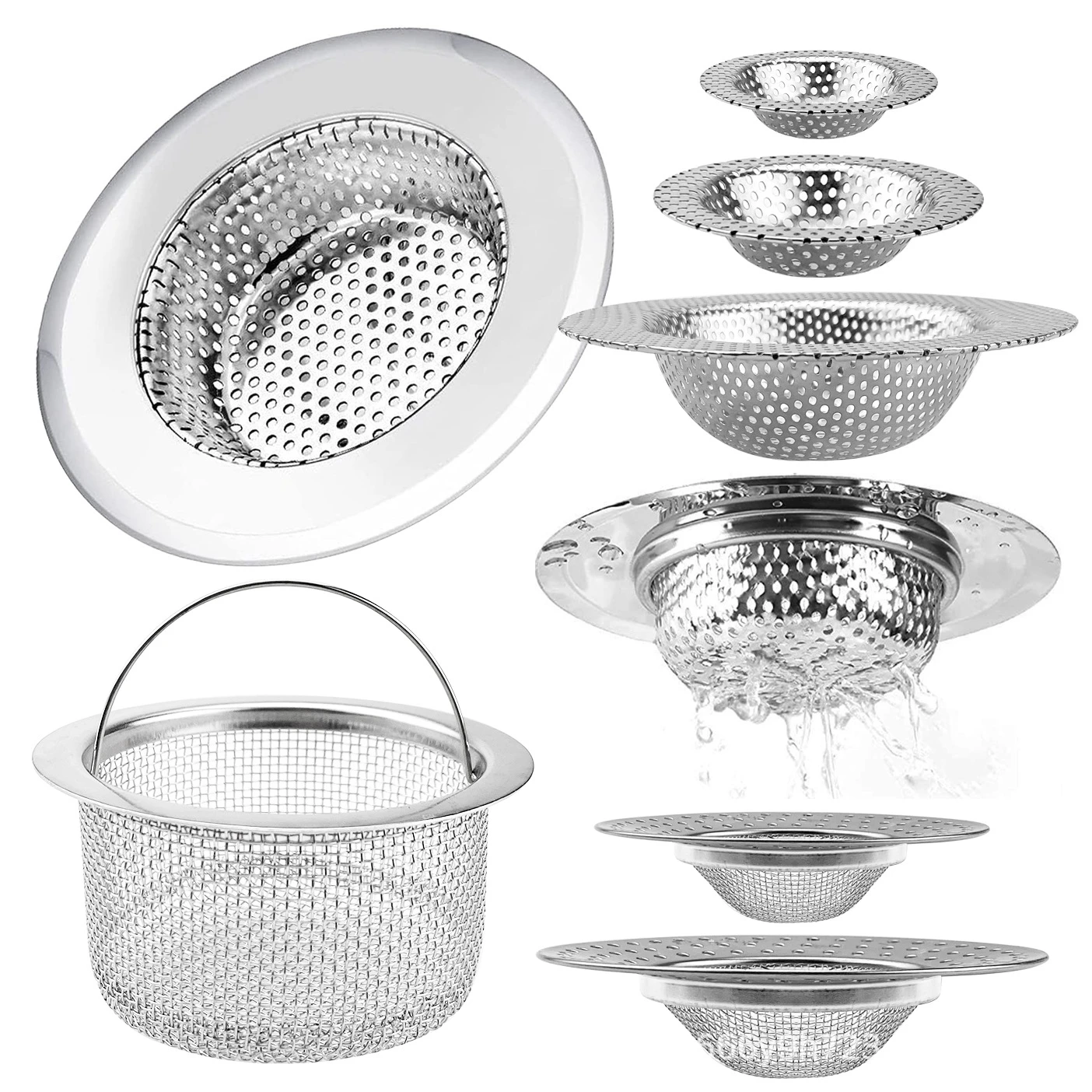 Stainless Steel Sink Strainer Waste Disposer Outfall Strainer Sink Filter Hair Sewer Outfall Kitchen Accessories Kitchen Tool 
Stainless Steel Sink Strainer Waste Disposer Outfall Strainer Sink Filter Hair Sewer Outfall Kitchen Accessories Kitchen Tool