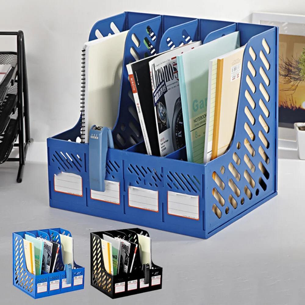 4 Compartment Plastic File Organizer Office Desktop Storage Books and Magazines Classification Storage Rack Office Supplies
4 Compartment Plastic File Organizer Office Desktop Storage Books and Magazines Classification Storage Rack Office Supplies