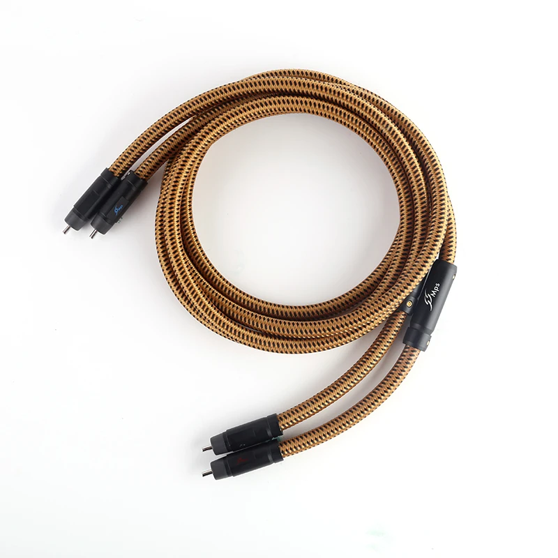 

MPS M-11R 99.99997%OCC rhodium Plated Plug RCA audio cable DVD CD DAC amplifier cable RCA TO RCA signal cable