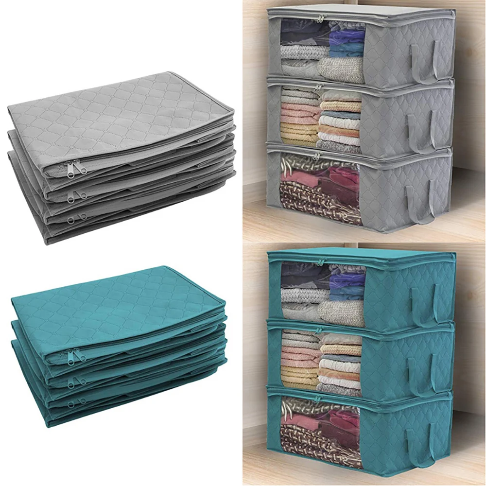 Large Storage Bag Capacity Non-Woven Clothes Quilt Dust-Proof Sweater Blanket Organizer Box Foldable Sorting Pouche Home Storage
Large Storage Bag Capacity Non-Woven Clothes Quilt Dust-Proof Sweater Blanket Organizer Box Foldable Sorting Pouche Home Storage