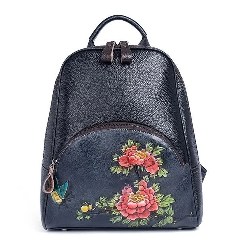Ladies Travel Leather Backpack Real Cowhide Backpack Women's Bag Solid Color High Quality Black Leather Bag Student Schoolbag
Ladies Travel Leather Backpack Real Cowhide Backpack Women's Bag Solid Color High Quality Black Leather Bag Student Schoolbag