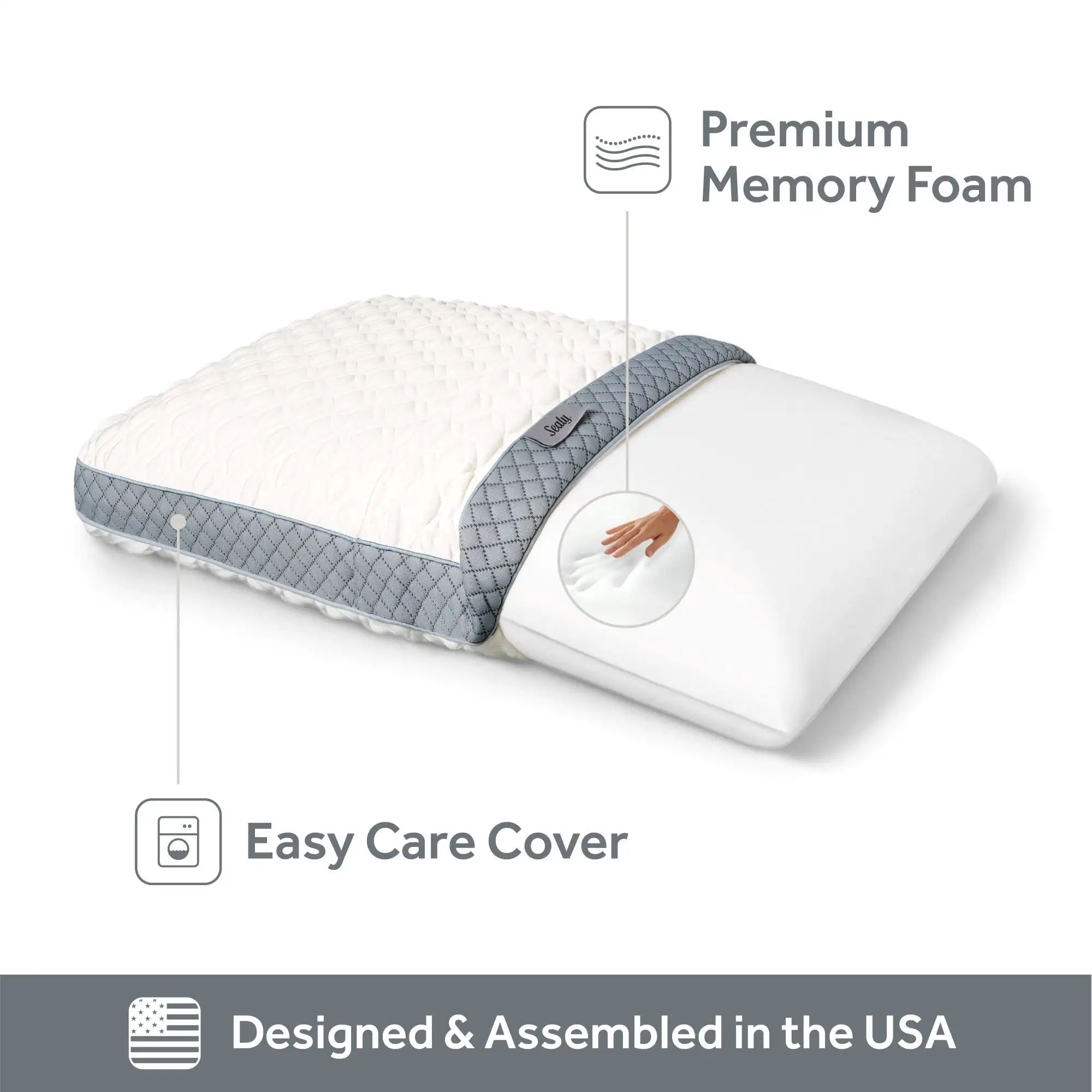 Foam Medium Plush Bed Pillow with Cover, Standard Bedroom Bed Sleep Cervical Pillow
Foam Medium Plush Bed Pillow with Cover, Standard Bedroom Bed Sleep Cervical Pillow