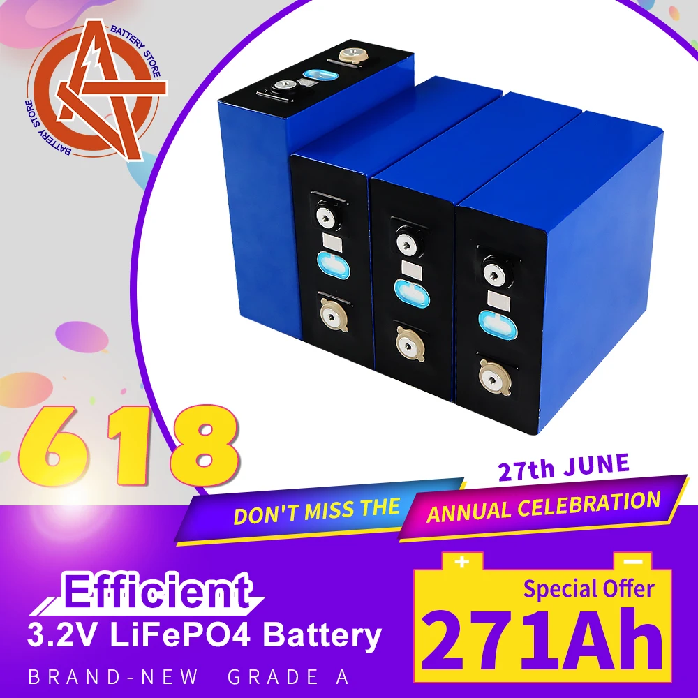 Новинка 3,2 В 1/4/8/16/32 шт. 271AH Lifepo4 Cell DIY 12 в 24 В литий-железо-фосфатный аккумулятор подходит для RV Electric Golf Cart
Новинка 3,2 В 1/4/8/16/32 шт. 271AH Lifepo4 Cell DIY 12 в 24 В литий-железо-фосфатный аккумулятор подходит для RV Electric Golf Cart