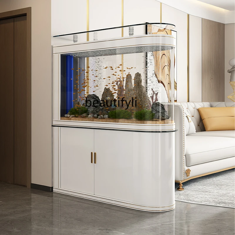 Light Luxury Arc Subareas Screens Living Room Fish Tank Aquarium Bottom Filter Medium Glass Fish Tank
Light Luxury Arc Subareas Screens Living Room Fish Tank Aquarium Bottom Filter Medium Glass Fish Tank