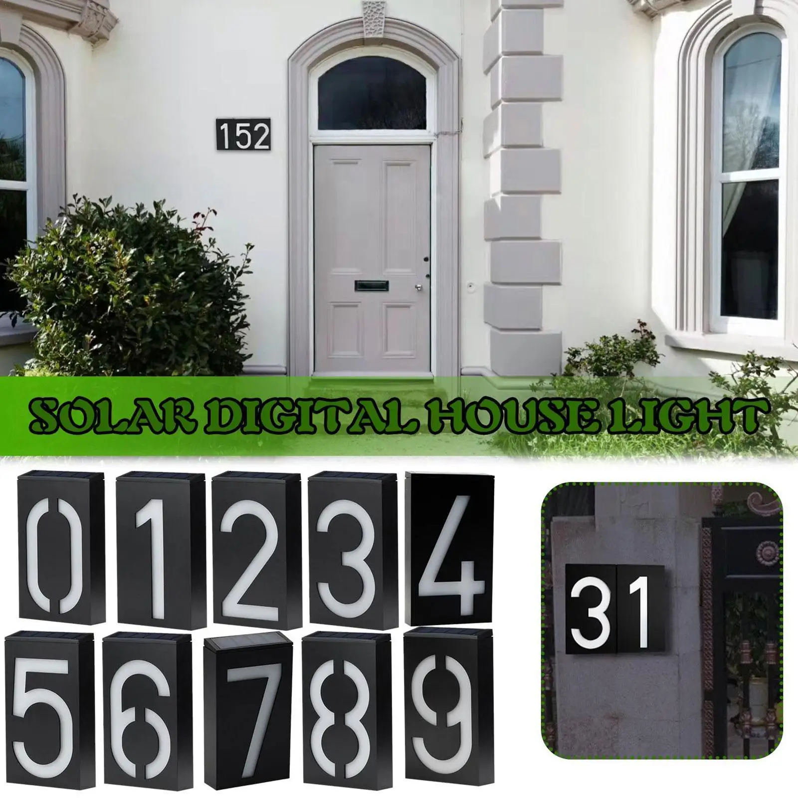 LED Solar House Number 0-9 Number Plate Light Doorplate Garden Yard Building Door Wall Address Numbers Lamp Sign Plate Outdoor
LED Solar House Number 0-9 Number Plate Light Doorplate Garden Yard Building Door Wall Address Numbers Lamp Sign Plate Outdoor