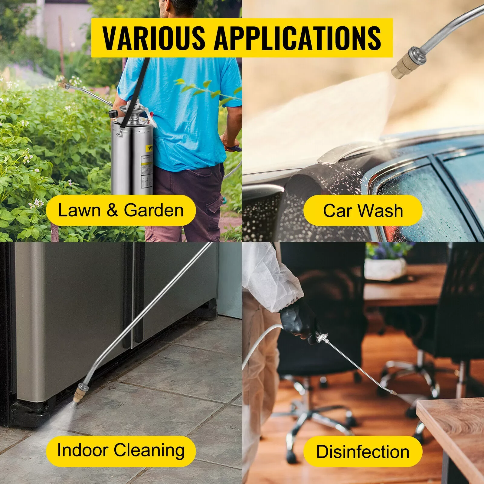 4-12L Hand Powered Sprayer Stainless Steel Watering Spraying Sprinkling Atomizer Pump Home Ground Garden Cleaning Sprayer
4-12L Hand Powered Sprayer Stainless Steel Watering Spraying Sprinkling Atomizer Pump Home Ground Garden Cleaning Sprayer