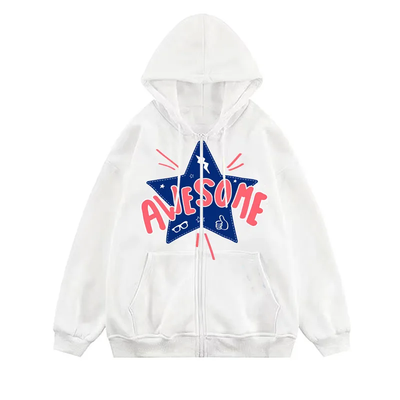 y2k Sweatshirt Women Aesthetic Clothing Graphic Star Print Long Sleeve Tops with Pockets 2000s Zip Up Hoodies Grunge Streetwear
y2k Sweatshirt Women Aesthetic Clothing Graphic Star Print Long Sleeve Tops with Pockets 2000s Zip Up Hoodies Grunge Streetwear