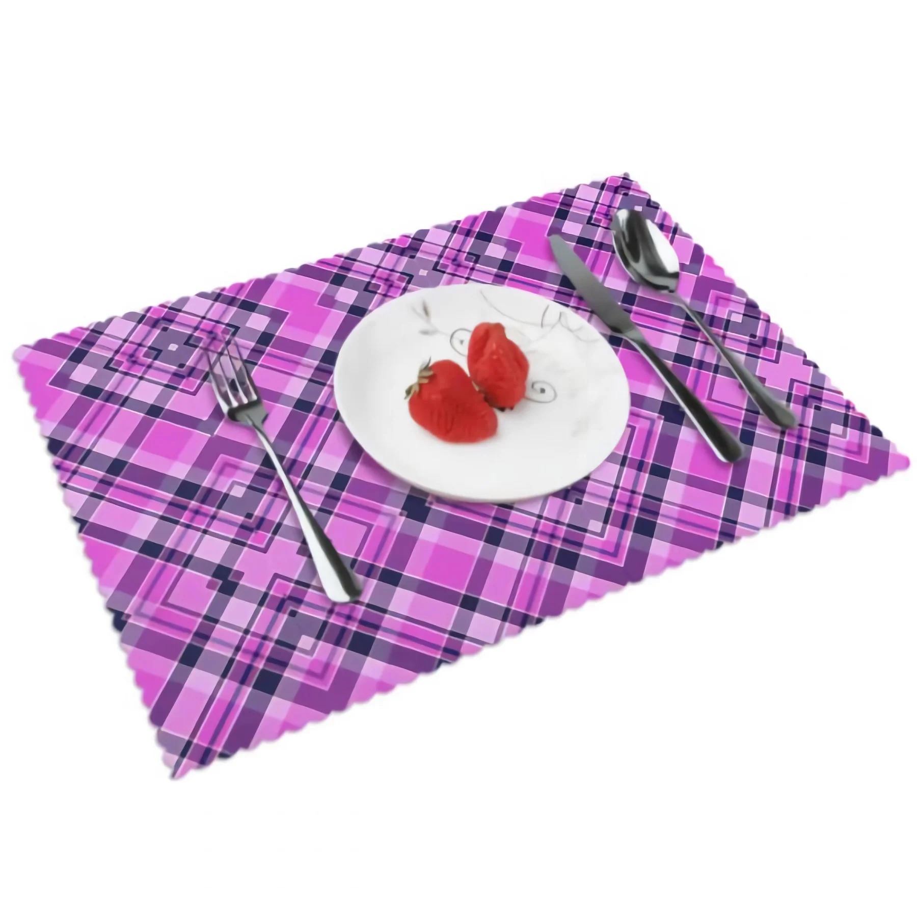 British Plaid Texture Placemats for Dining Table Set of 4 Rectangular Heat Resistant Washable Place Mat
British Plaid Texture Placemats for Dining Table Set of 4 Rectangular Heat Resistant Washable Place Mat