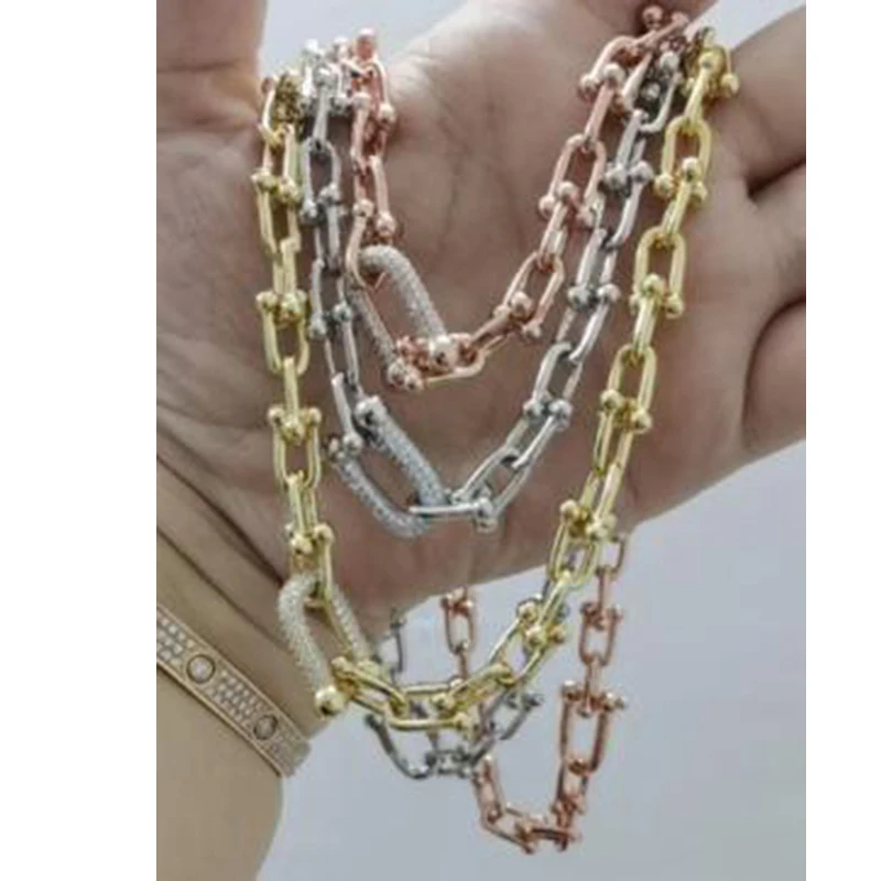 Tff European And American Style New Necklace Diamond U-shaped Buckle Avant-garde Exquisite Jewelry Free Shipping 
Tff European And American Style New Necklace Diamond U-shaped Buckle Avant-garde Exquisite Jewelry Free Shipping