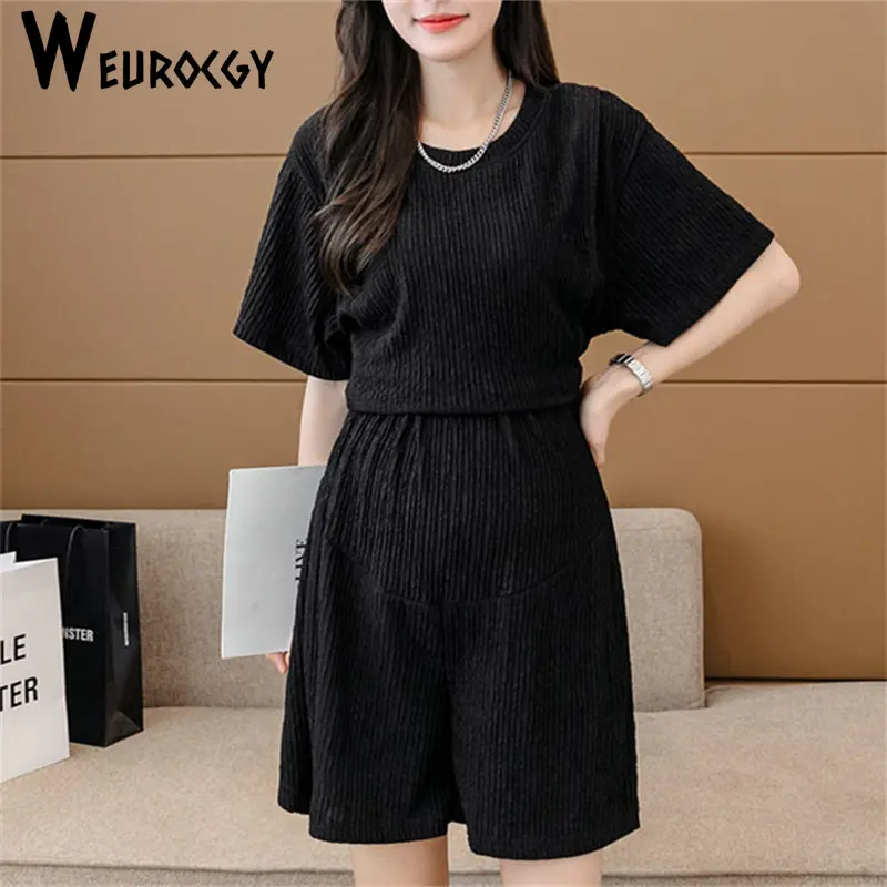 Maternity Clothing Suit 2023 Summer Korean Edition Casual Loose Short Sleeve+Shorts Fashion Loose Pregnant Clothes Outerwear
Maternity Clothing Suit 2023 Summer Korean Edition Casual Loose Short Sleeve+Shorts Fashion Loose Pregnant Clothes Outerwear