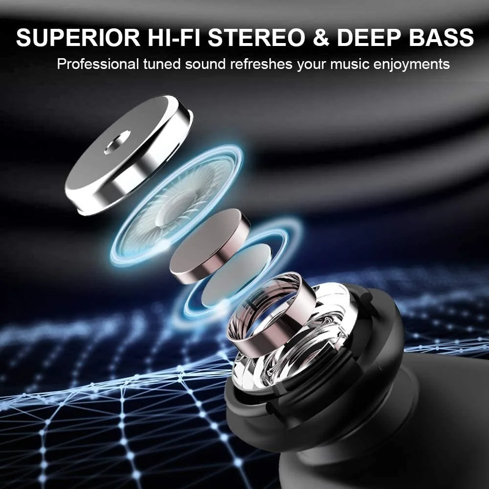 Wireless Earbuds, Bluetooth 5.1 Headphones Sport Wireless Earphones in Ear Noise Cancelling Earbuds with Mic Deep Bass Sport
Wireless Earbuds, Bluetooth 5.1 Headphones Sport Wireless Earphones in Ear Noise Cancelling Earbuds with Mic Deep Bass Sport