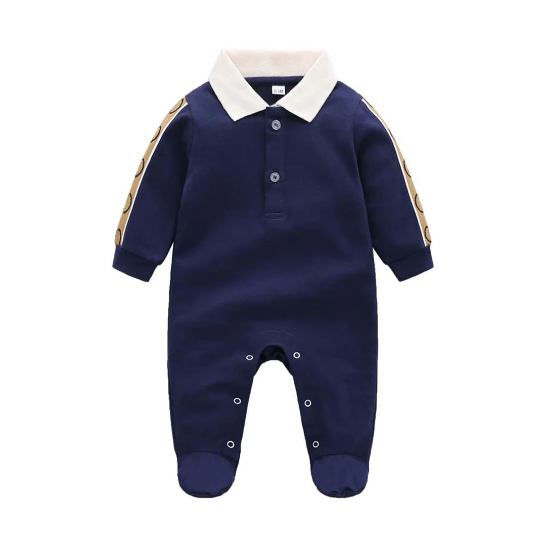 0-24M Newborn Baby Boys Girls Rompers Designer Cotton Embroidery Brand Letter Navy One Pieces Jumpsuit Infant Clothes Footies
0-24M Newborn Baby Boys Girls Rompers Designer Cotton Embroidery Brand Letter Navy One Pieces Jumpsuit Infant Clothes Footies