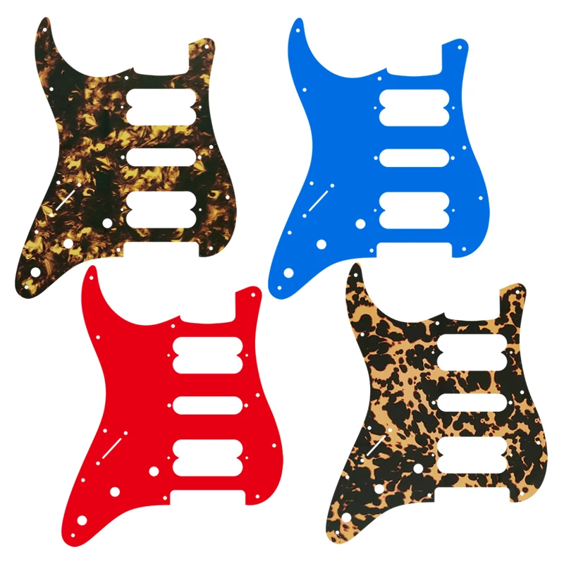 

Pleroo Quality Guitar Pickguard Parts - For US Left Handed 11 Screw Holes Player Start Humbucker HSH Scratch Plate Many Colors