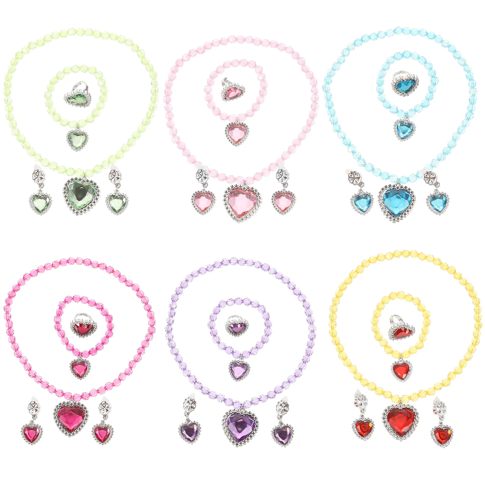 6 Sets Necklace Bracelet Ring Kids Toddler Jewelry Beaded Dress Little Girls Plastic Birthday Gift Costume Child
6 Sets Necklace Bracelet Ring Kids Toddler Jewelry Beaded Dress Little Girls Plastic Birthday Gift Costume Child