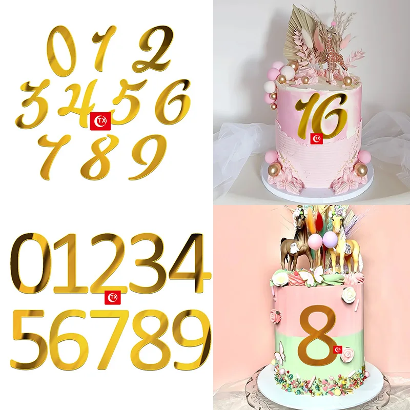 1 Set 0-9 Numbers Happy Birthday Cake Topper Gold Acrylic Numbers Wedding Cupcake Topper for Birthday Party Cake Decorations
1 Set 0-9 Numbers Happy Birthday Cake Topper Gold Acrylic Numbers Wedding Cupcake Topper for Birthday Party Cake Decorations