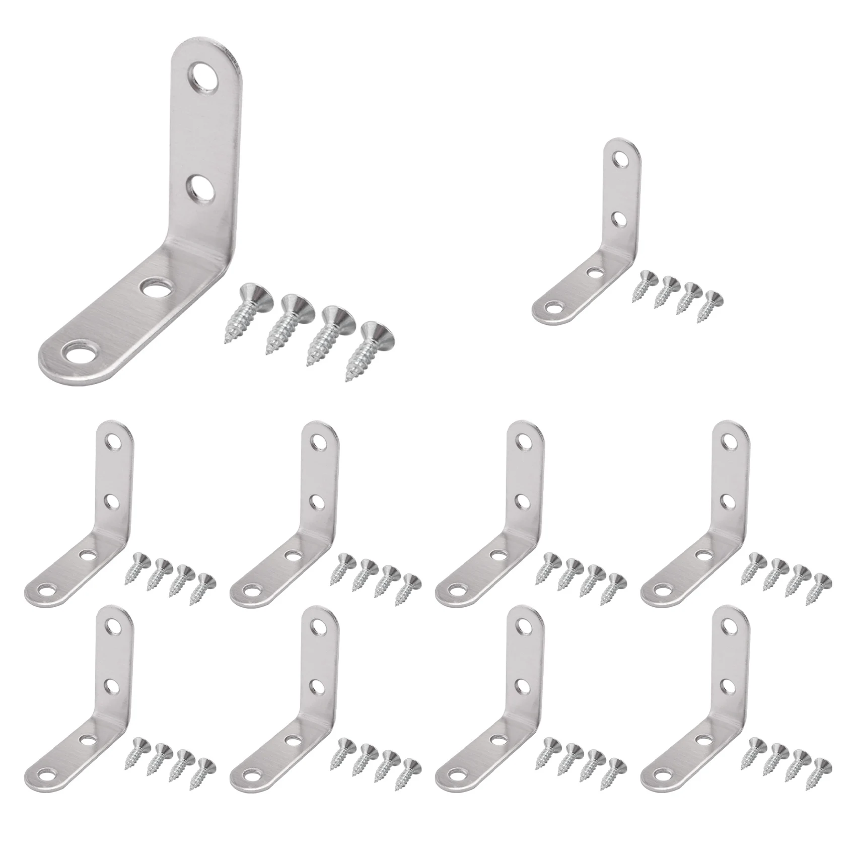 10Pcs 50X50MM with Screws Heavy-Duty "L"-Shaped Decorative Joint Corner Bracket Shelf Rack Wall Mount Bracket
10Pcs 50X50MM with Screws Heavy-Duty "L"-Shaped Decorative Joint Corner Bracket Shelf Rack Wall Mount Bracket